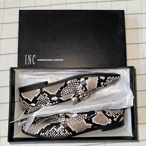 INC International Concepts Snake Print Loafers